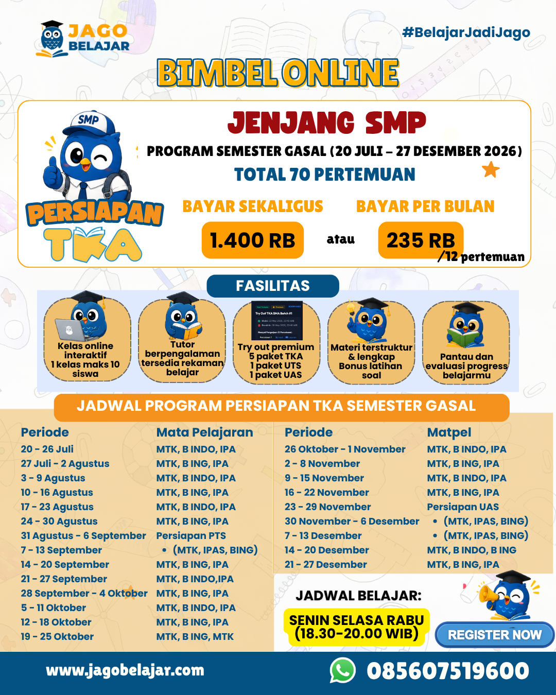 Persiapan TKA SMP - Reguler